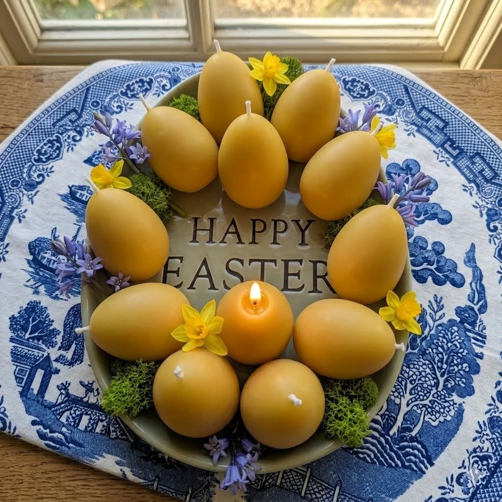Pure Beeswax Easter Egg Candle - Image 2